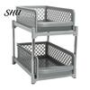 Double-layer Bathroom Organizer Sliding Under-sink Storage Rack Double-Layer Design Large Capacity Kitchen Shelf Strong Load-bearing Easy Assembly
