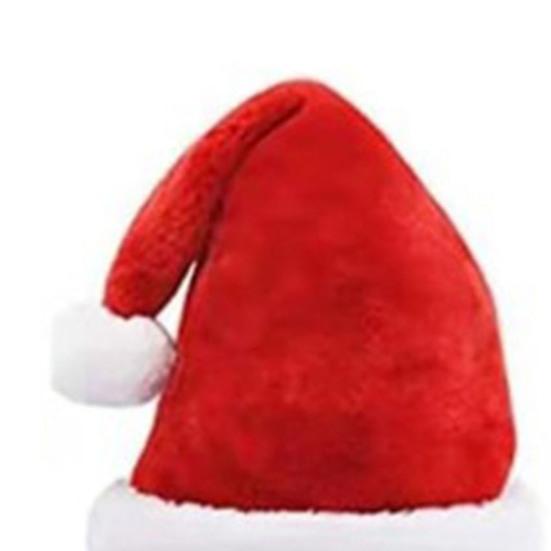 Pet Santa Hat Red Fleece Santa Claus Hat Dog Cat Dress-up Costume for Puppy Kitten Small Cats Dogs Holiday Cosplay Accessory