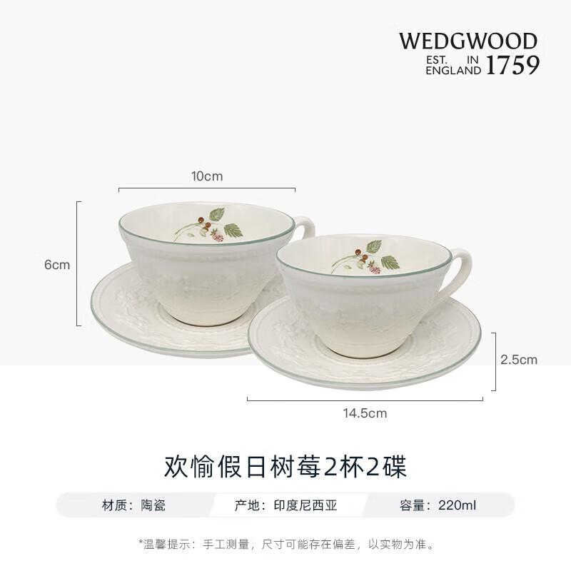 Wedgwood Joyful Holiday Raspberry 2-Cup Tea Set