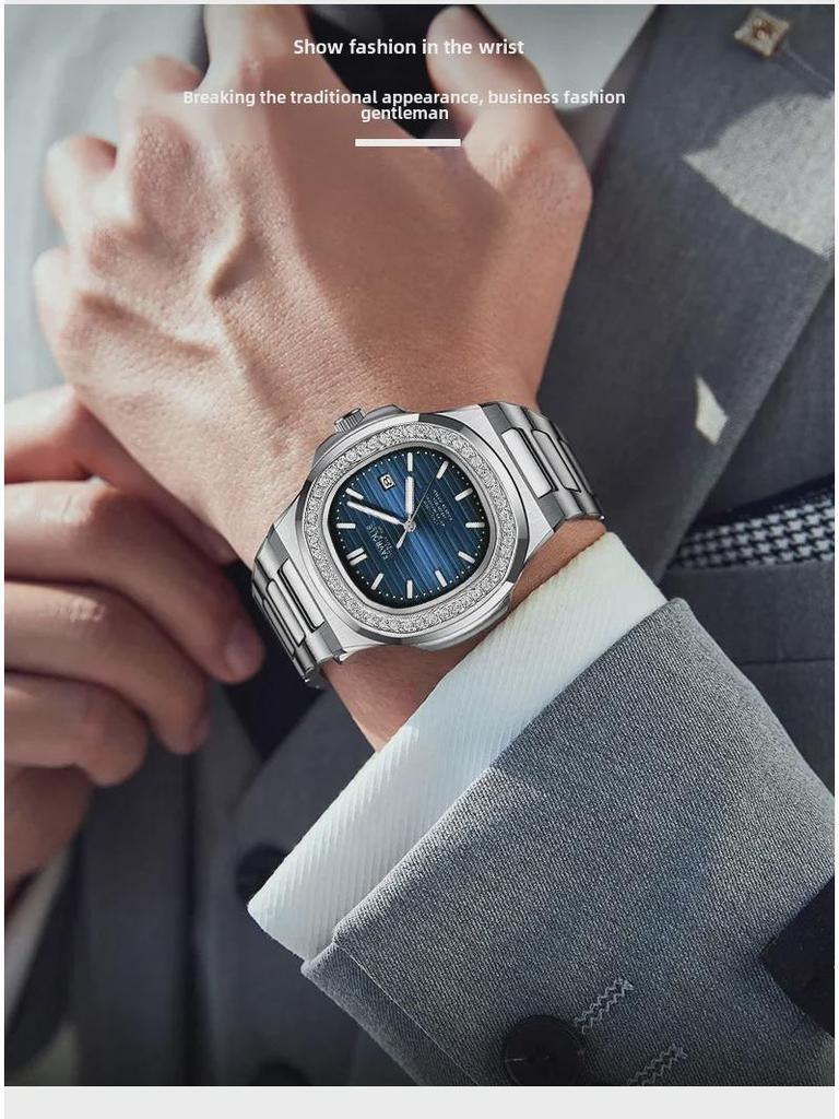 Herren Nautilus Quarz Uhr mit transparentem Gehäuseboden - Business-Stil, Heißer Verkauf