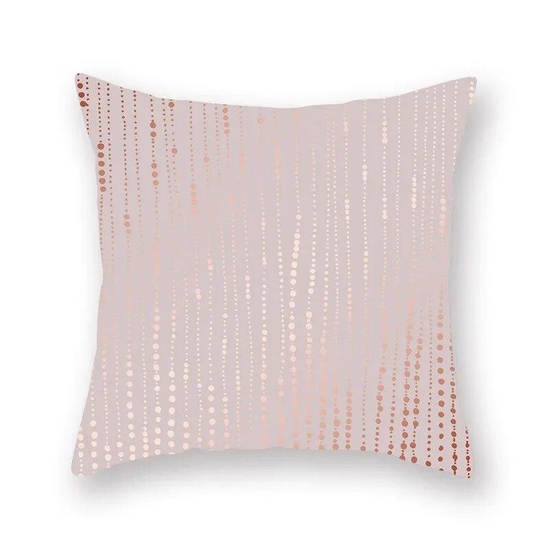 Rose Gold Abstract Printing Throw Pillow Cover Living Room Sofa Office Car Seat Lumbar Cushion   Home Decoration