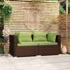Day and Night - Day and Night 2-seater Sofa with Brown Synthetic Rattan Cushions