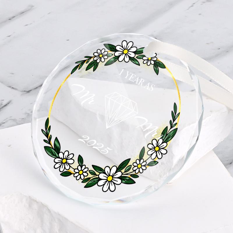 1pc/2pcs Wedding Ornament 2025 – Perfect Mr and Mrs Gifts & Bride Gift