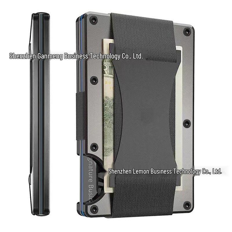 Hot Selling RFID Anti-theft Carbon Fiber Metal Card Holder Wallet with Money Clip