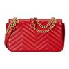 Gucci Borsa a Spalla Piccola GG Marmont Matelassé Rossa Donna Borse a Spalla 443497-DTDIT-6433