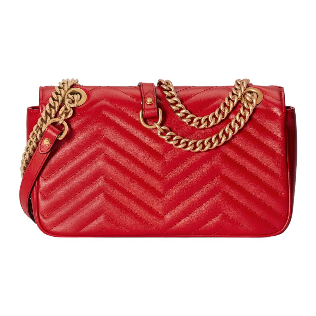 Gucci Borsa a Spalla Piccola GG Marmont Matelassé Rossa Donna Borse a Spalla 443497-DTDIT-6433
