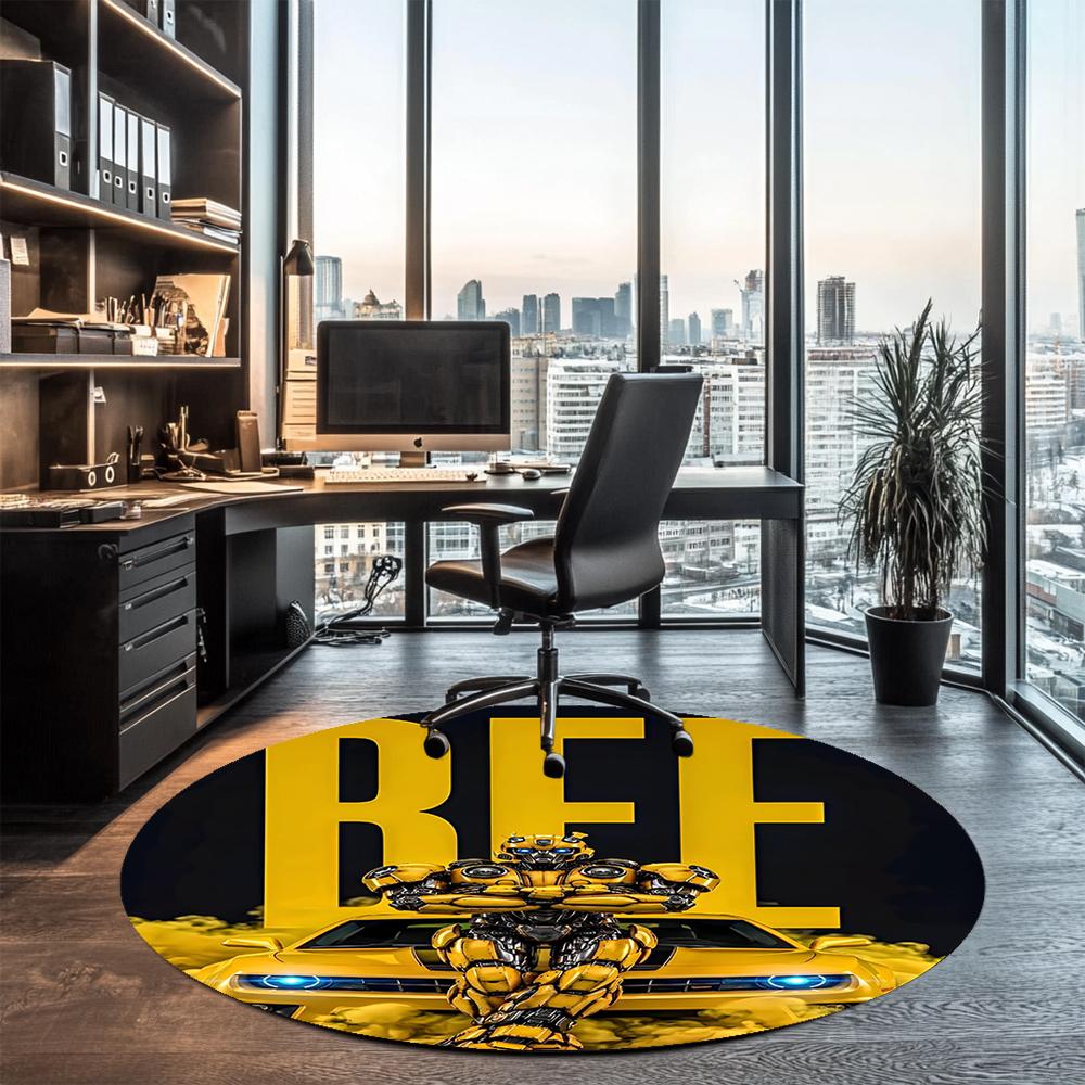 Transformers Printed Round Rug Carpet Chair Rug Area Rug Entryway Doormats,for Office Chair Living Room Bedroom Kitchen Room.