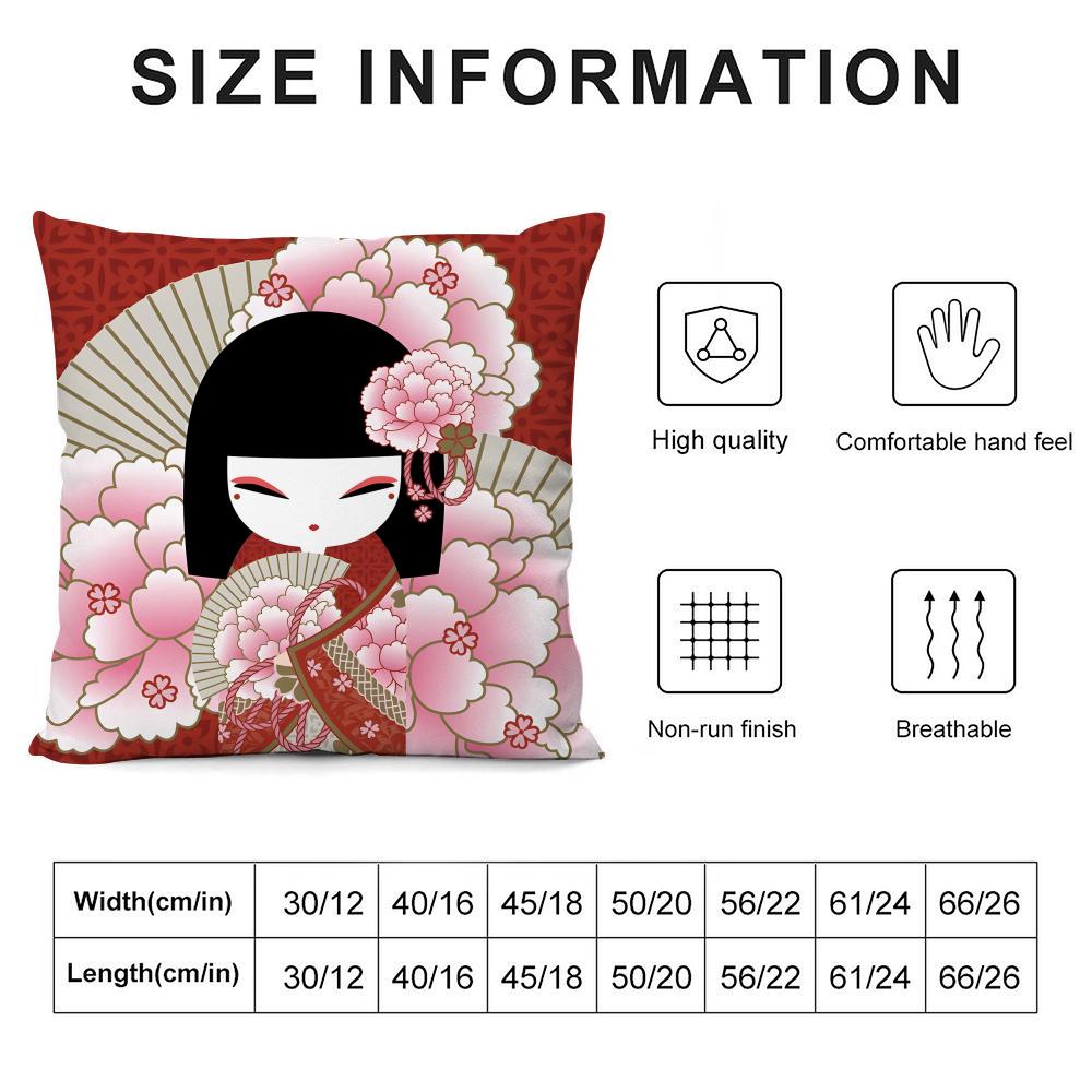 K-Kimmidoll Cute Cushion Cover Pillowcase Ultra Soft Skin Friendly Fabric Cloud Like Comfort & Concealed Zipper