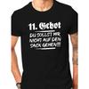 European Size Men's German Style Short Sleeve T-Shirt - Casual Summer Round Neck Top with German Text Print (Deutsche Schrift), Machine Washable