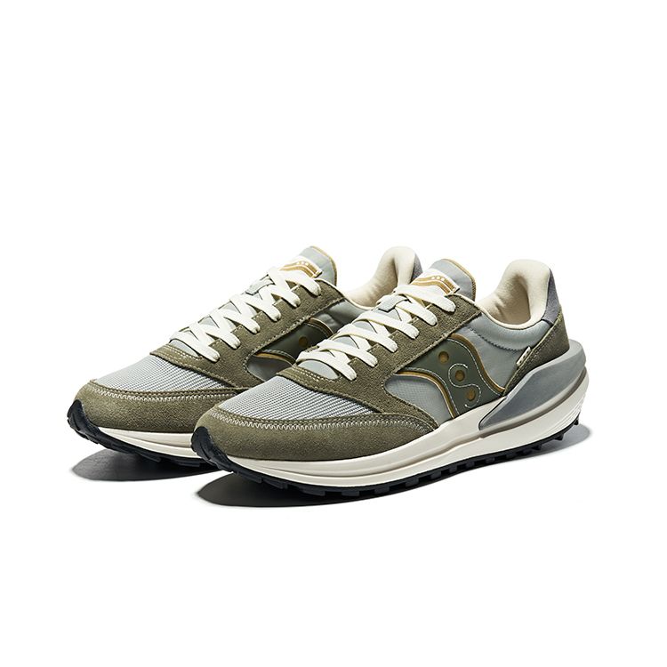 Saucony Jazz Renew Retro Comfortable Nylon Mesh Slip Resistant Durable Low Top Casual Running Shoes Unisex sneaker Gray Green S79040-6