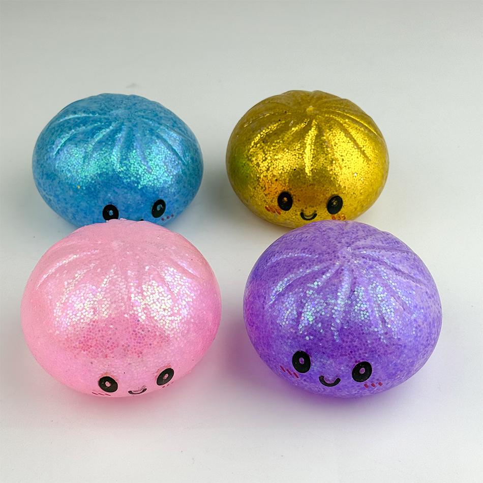 2026 Gold Bursting Water Droplets Simulated Dumpling Squishy Blind Box Relaxing Anxiety Antistress Rebound Squeeze Reliever Toy