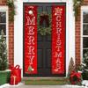 1 pair Rectangular Xmas Hanging Flags Large Size Merry Christmas Banner  Garden