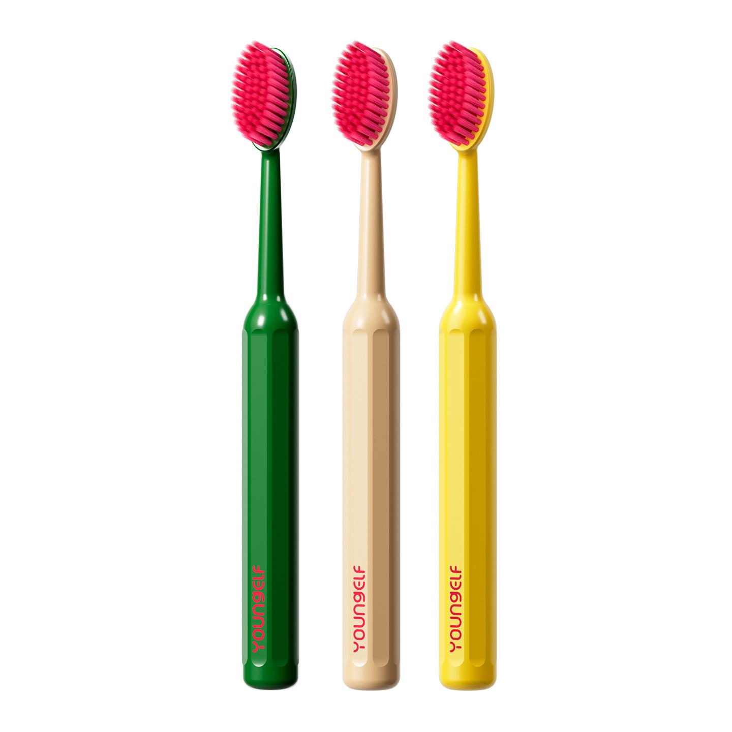 Luoma Column Wide-Head Toothbrush [3-Pack]: Soft Bristles for Premium Adult Gum Care