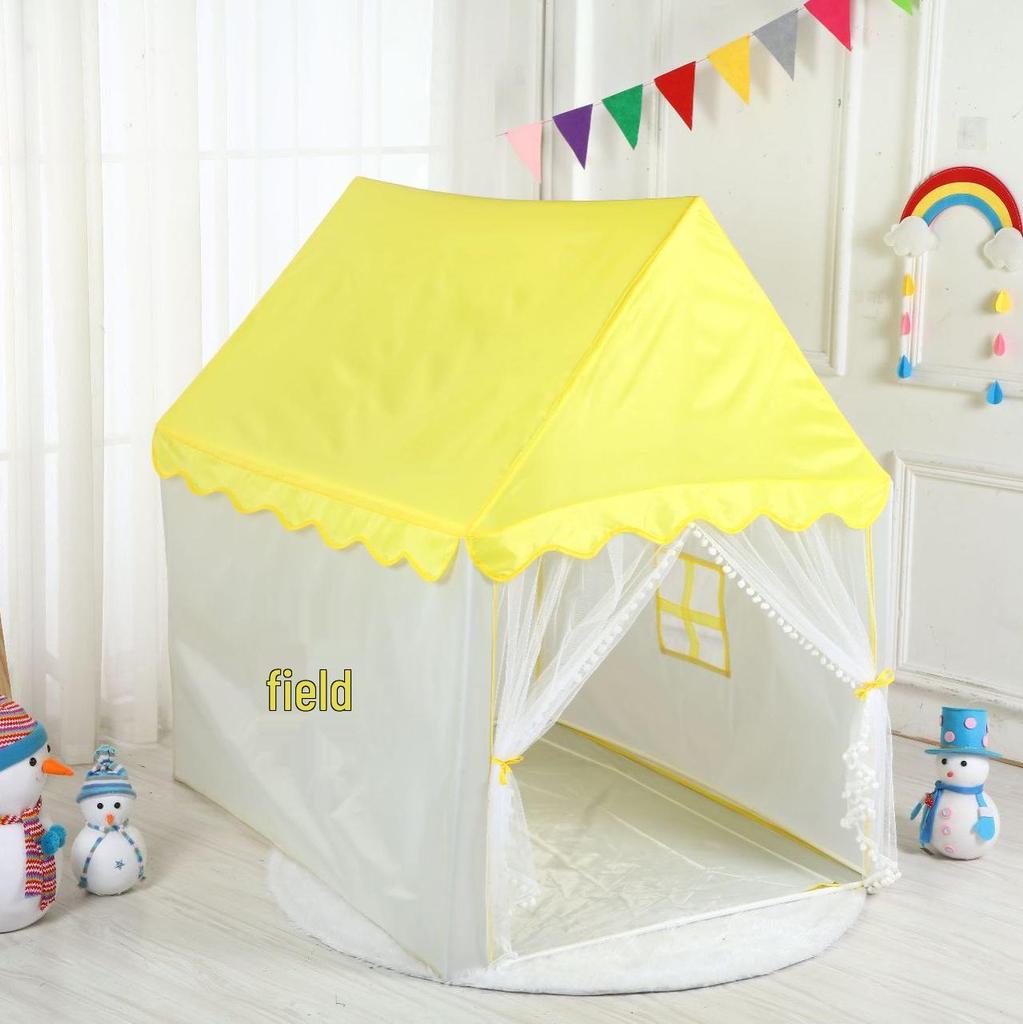 Indoor Princess Castle Tent Playhouse for Kids with Ball Pit and Bed