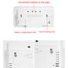 Digital Alarm Clock Electronic Wall Clock Large Number Display Bedside Alarm Clock Boarderless Wall-mounted Clock for Students
