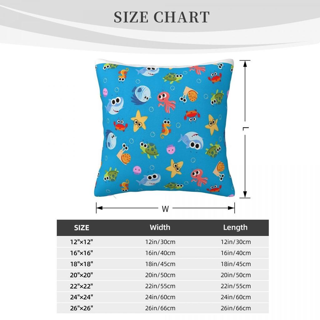 Finny The Shark Pattern 01 Pillow Case Home Decoration Decorative Cushions Pillow Case Pillow Cover