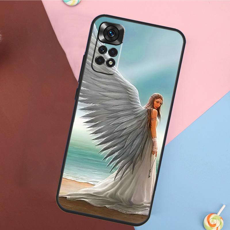 Fantasy Angel Girl Wings Case For Xiaomi Redmi Note 10 11 Pro 9 8 12 Pro Note 9S 8T 10S 11S 10C 12C 9C 9T 10A Funda