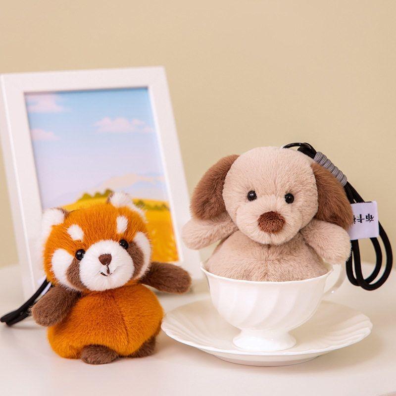Rabbit Animal Panda Plush Doll Keychain With Pp Cotton Filling For Idea Gift