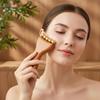 1PC Brass Gold Bead Facial Fascia Lifting Tool Cheek Beauty Massage Gua Sha Lymphatic Drainage Massager Trigger Point Relaxation