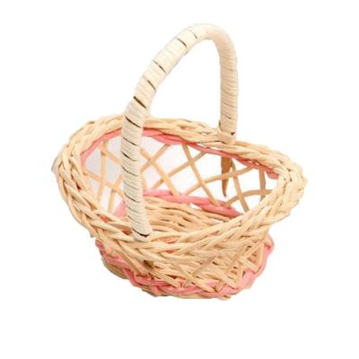 Bellissimo Cesto Portafiori Fatto a Mano Intrecciato in Imitazione Rattan 2 Colori Cesto Portafiori in Giunco 8*5,5cm Cesti Portaoggetti