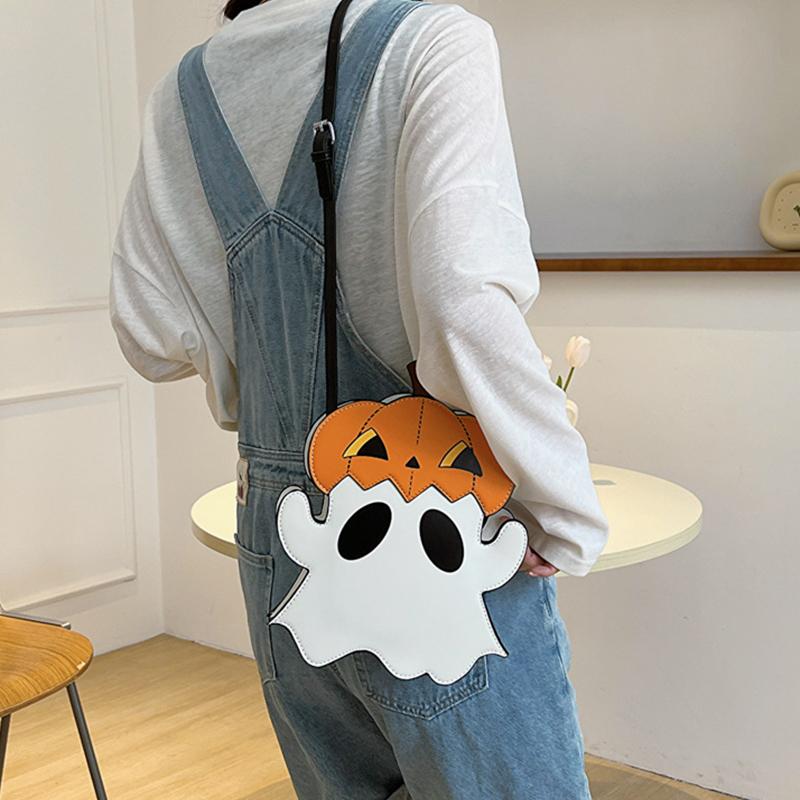 Halloween Shouder Bags Creative 3D Cartoon Pumpkin Ghost Design Cute Bags Women Phone Purses Novelty Personalized Candy Crossbody Bags