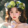 Forest-Style Simulated Garland High-End Super Fairy Flower Headdress Scenic Atmosphere Photo-Taking Headband