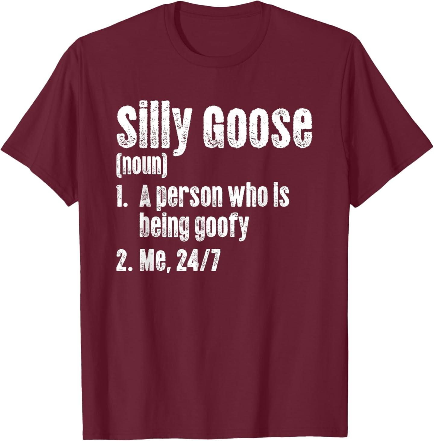 Silly Goose Dictionary Definition Ironic Meme T-Shirt S разноцветный