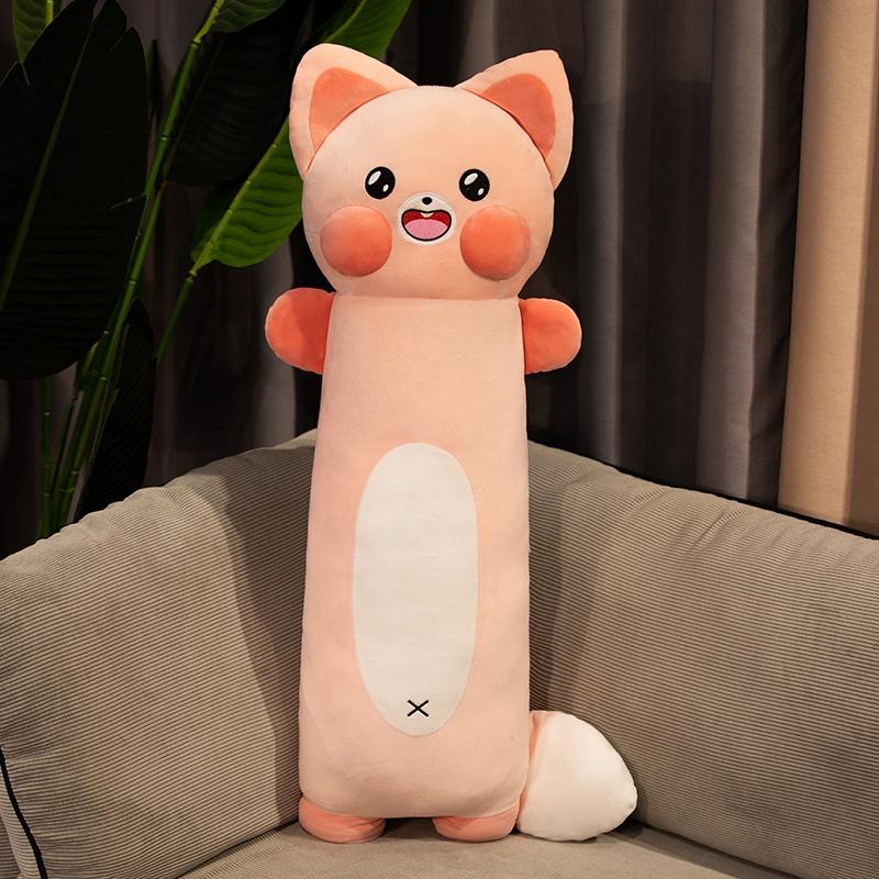 80-140CM Cute Cat Plush Doll Soft Long Body Raccoon Pillow Stuffed Toys Kawaii Kids Girls Birthday Xmas Gifts