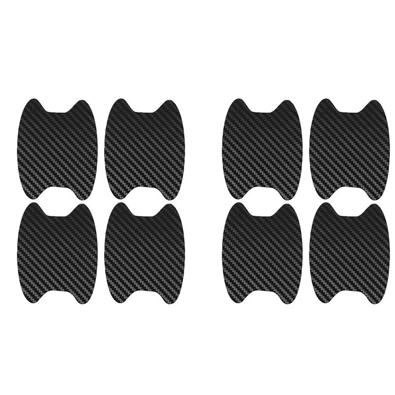 4Pcs Car Door Sticker Carbon Fiber Scratches Resistant Cover Auto Handle Protection Film Exterior Styling Car Accessories