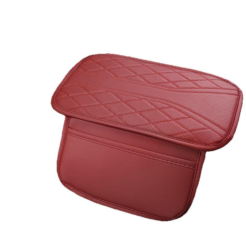 Nappa Leather Car Armrest Pad - Non-Slip, Wear-Resistant with Storage Bag