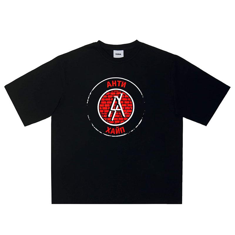 Herren-T-Shirt aus Baumwolle mit Grafikprint, Oversized-Schnitt, koreanischer Mode, Kurzarm-Tops, Y2K-Streetwear-Ästhetik, Harajuku-Unisex-Kleidung