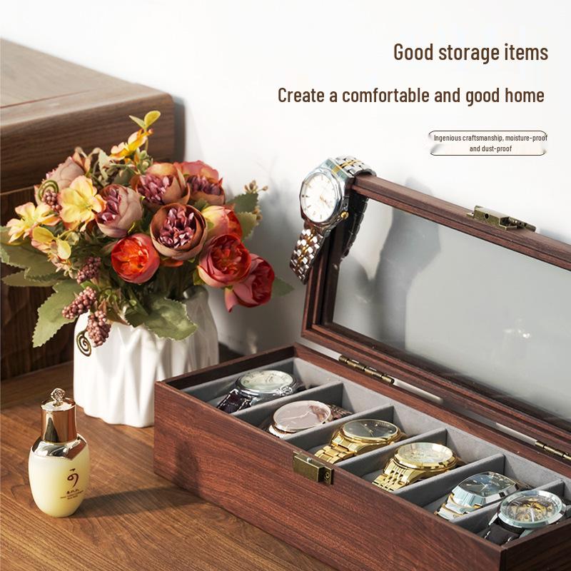 Walnut Wood Watch Box: High-End Display for Mechanical Watches & Bracelets