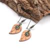 1 Pair Flower Shape Bohemia Drop Earrings Wood Waterdrop Shape Beads Hook Earrings Jewelry