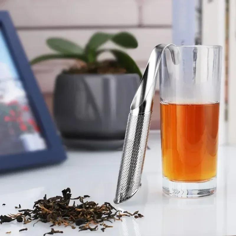 Kitchen Tools Stainless Steel Strainer Tea Infuser Telescopic Design Holder Tool Tea Spoon Infuser Filter Kitchen Tea Strainer
