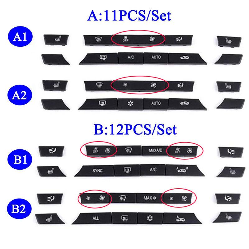 11/12/14PCS Dashboard Air Conditioning AC Heater Control Switch Button For BMW 5 6 7 Series X5 X6 F10 F18 F06 F12 F01 F02 F15