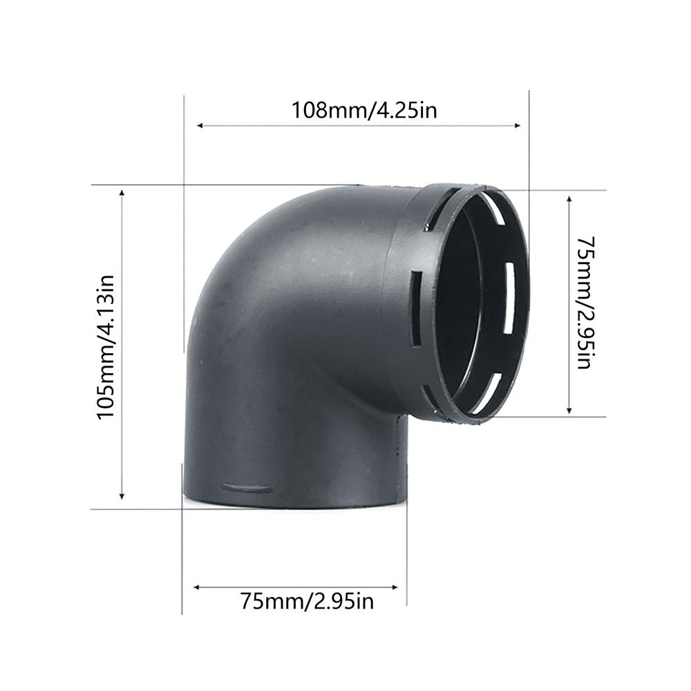 Elbow Duct Connector 60/75mm L-Shape Car Diesel Air Parking Heater Ducting Pipe Outlet Connector for Eberspaecher for Webasto