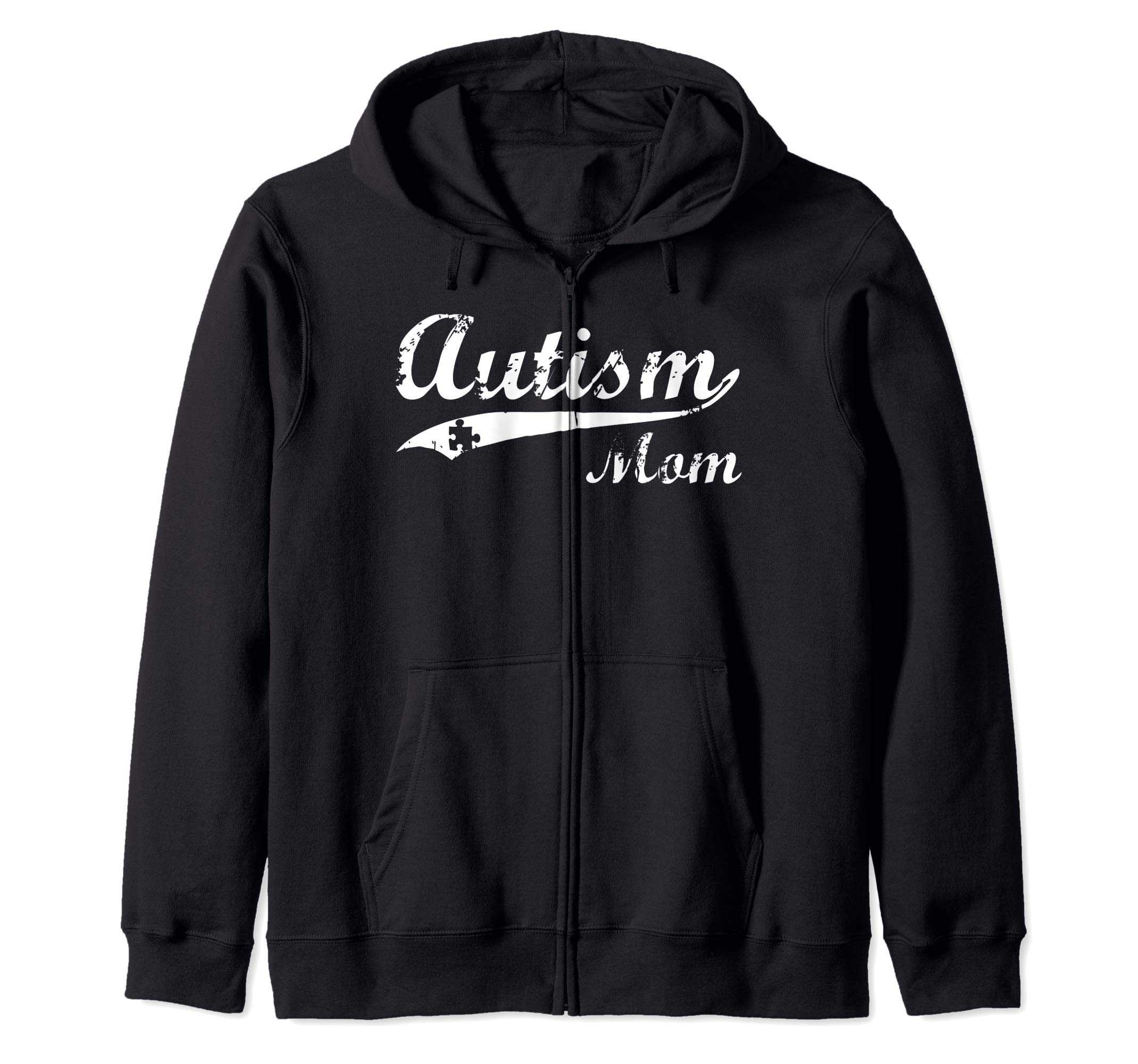 

Autism Mom GiftsAutism Awareness GiftsMom of an Autistic Son Zip Hoodie чорний