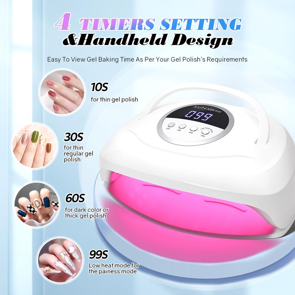 380W 84LEDS Powerful UV LED Nail Dryer Nail Lamp For Curing All Gel Nail Polish Professional Lamp Light Manicure Equipment