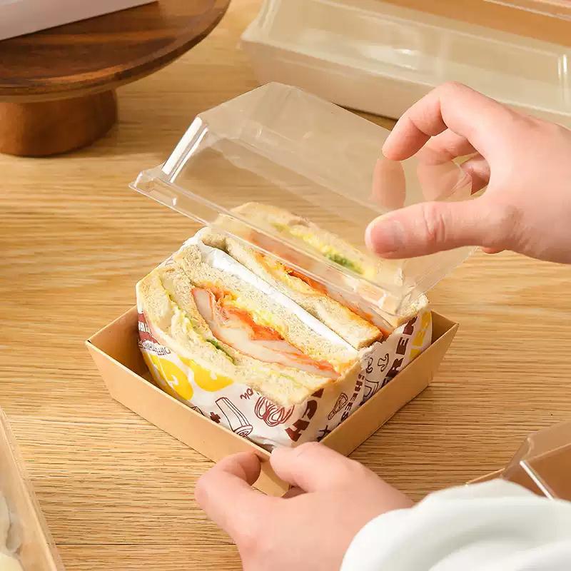 50PCS Dessert Packaging Box Cupcake Box Large Pastry Bakery Boxes With Picnic Food Packaging Box