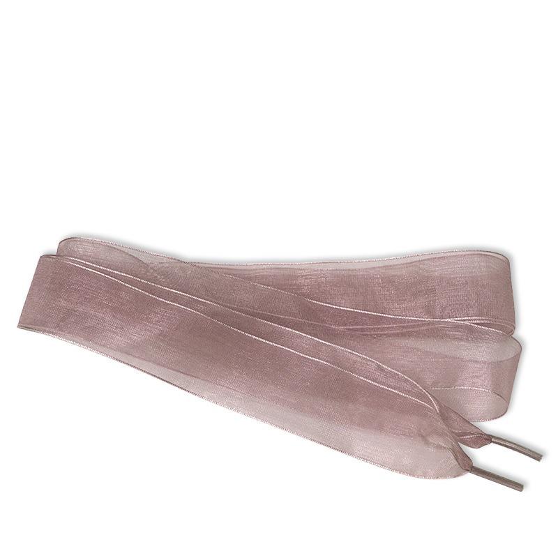 2.5CM Width Tulle Webbing Snow Shoelace Flat Silk Shoe laces Fit Sneakers Ballet Lace Chiffon Yarn Shoelaces Shoes Accessories