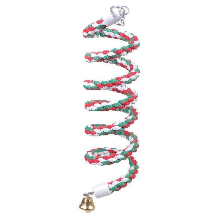 Bird Swing Cotton Rope Spiral-Perch Parrot Climbing Toy Boredom Breaker 1