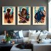 One Punch Man JoJo's Bizarre Adventure Art Painting Pictures for Bar Cafe Home Decor White Paper Room Decoration Anime Posters