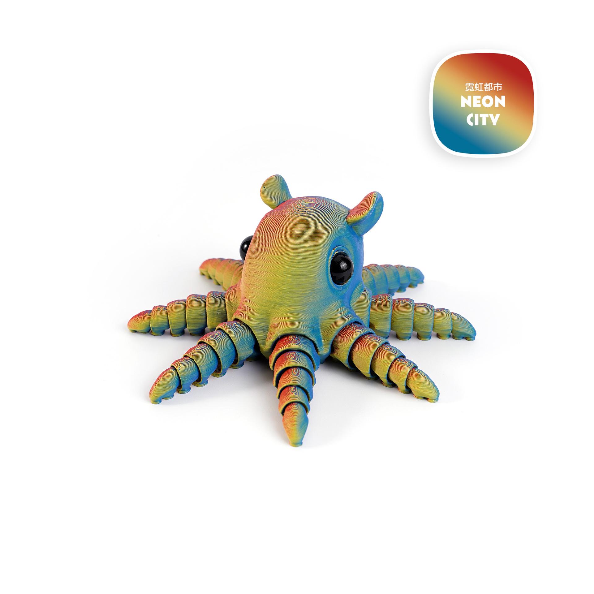 

3D Printed Articulated Octopus Figurines Cute Home Room Car Decorations Desktop Miniatures Home Accessories