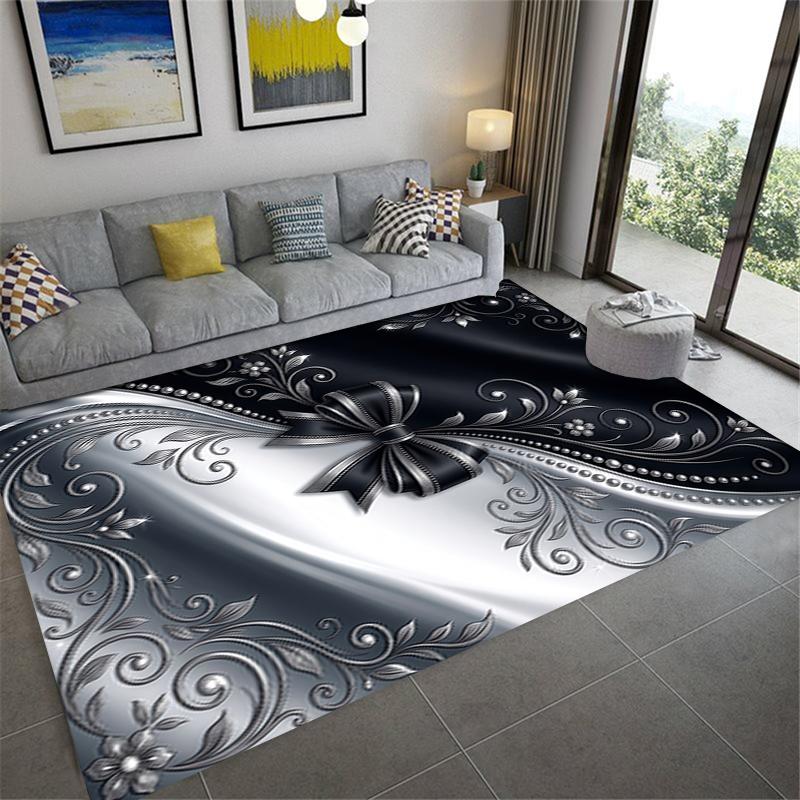 2025 New Gorgeous bow Carpet Rug for Living Room Bedroom Home Sofa Decoration,Kids play Non-slip Floor Mat
