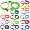 Pet Dog Collar and Leash Set, Cute Paw Pattern Nylon Dog Collar with Bell Long Dog Walking Leash
