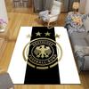 German Football Association Flannel Printed Carpet, Home Sofa Decoration for Living Room & Bedroom, Non‑Slip Play Flannel Floor Mat for Game Room