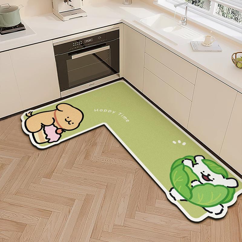 Cartoon Niedlich Diatomeenerde Haushalt Küche Bodenmatte Wasseraufnahme Rutschfest Schnelltrocknend Pflegeleicht Bodenmatte