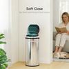 42L Automatic Motion Sensor Rubbish Bin with Fingerprint Resistant, Stainless Steel, Silver Tone