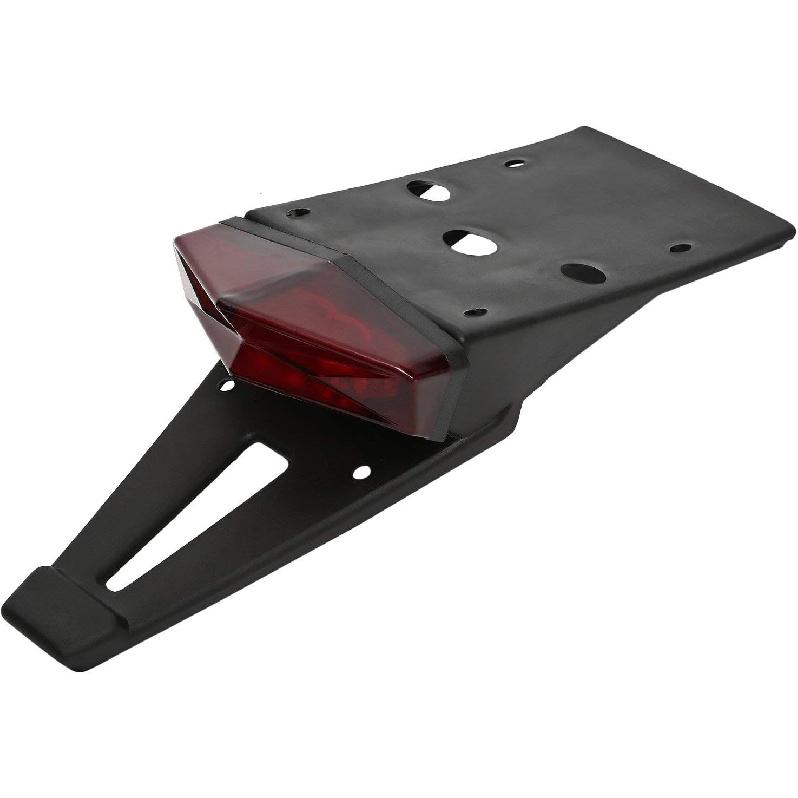 

Rear Fender Mount Red LED Tail Light Brake Lamp Turn Signals License Plate Light for Custom Off-Road Motorcycle Dirt Bike