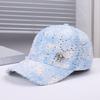 Spring and summer new fashion niche sequins old hole design baseball cap outdoor street racket travel sunshade sunscreen cap